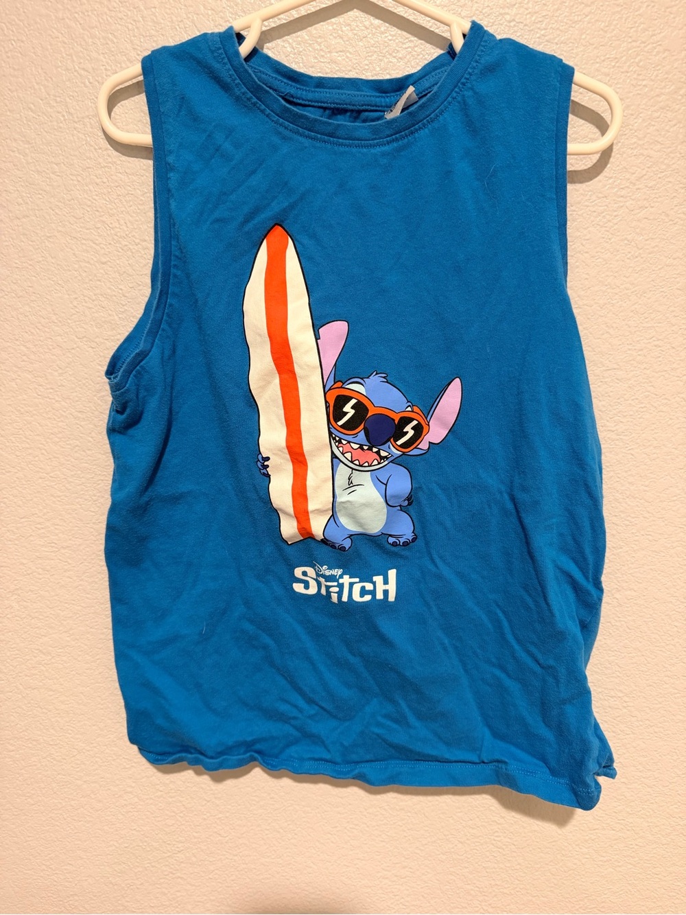Disney Stitch Blue Sleeveless Kids Top size 6/7
